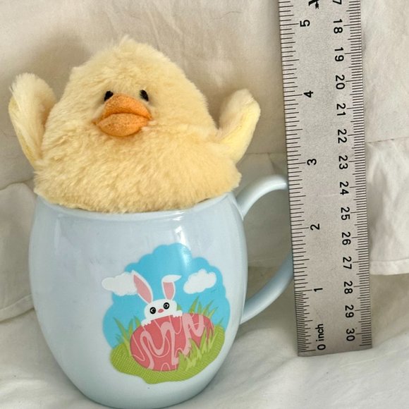 2006 Starbucks Yellow Chick in Blue Plastic Mug w/ Bunny & Easter Motif. - Picture 10 of 11